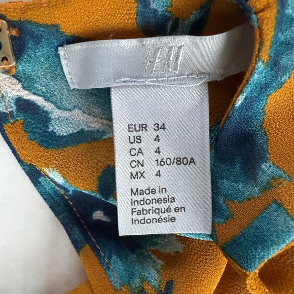 H&M Women's Floral Print Halter Maxi Dress - Size 4 - Boho Chic - Picture 7 of 10